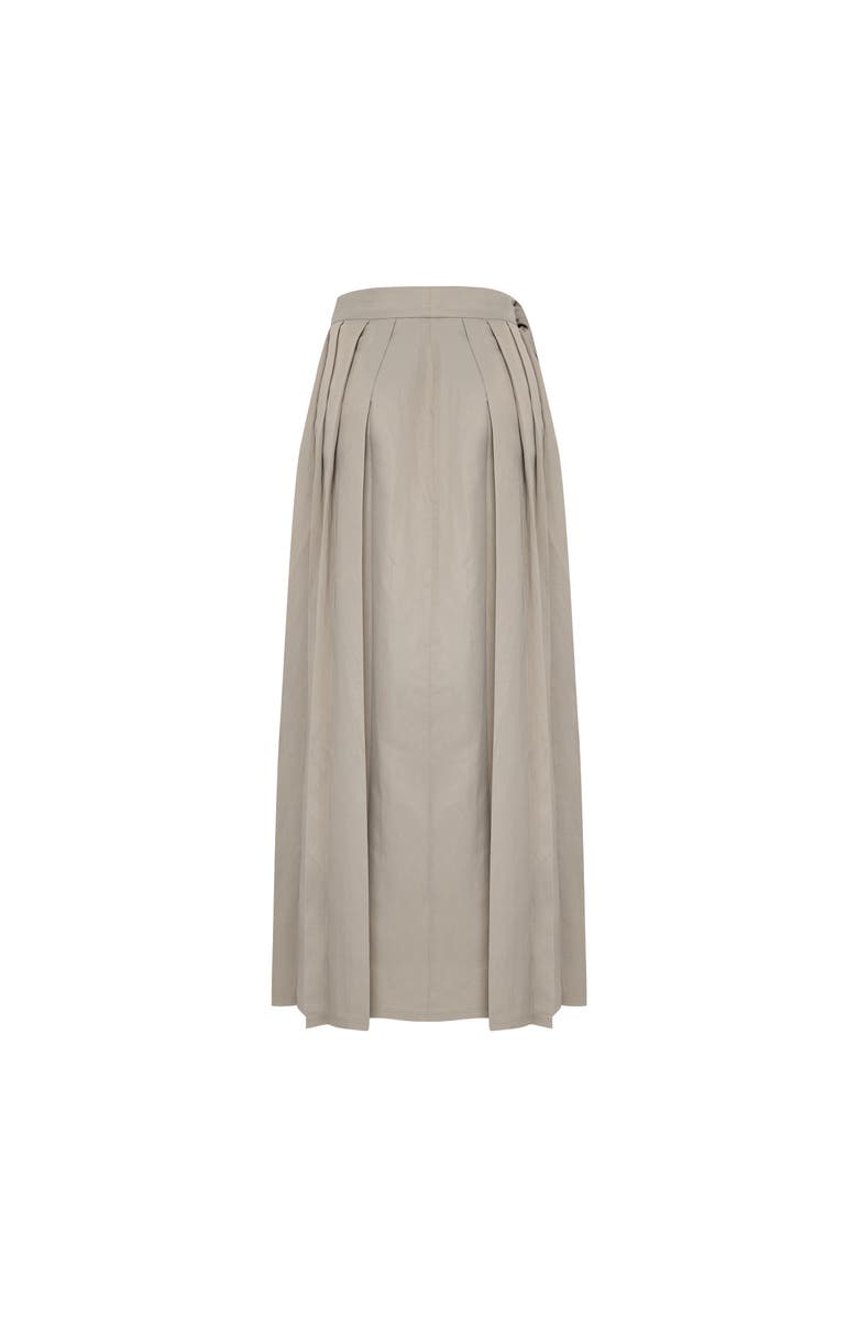 PCFG Linen Blend Shiny Woven Skirt, Alternate, color, Beige