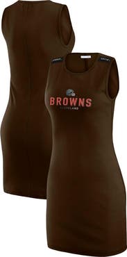 WEAR by Erin Andrews Women's WEAR by Erin Andrews x Gracie Hunt Brown Cleveland Browns Ribbed Tank Dress