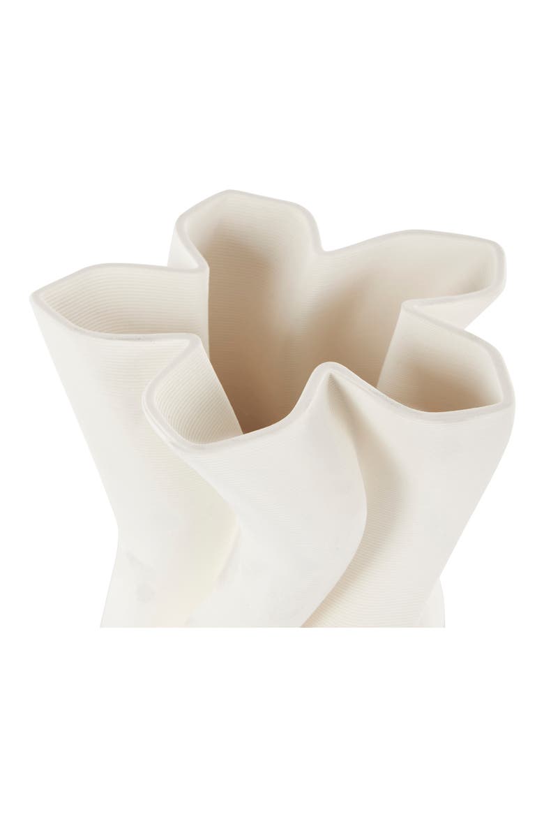 Fluted Ceramic Vase, Alternate, color, WHITE