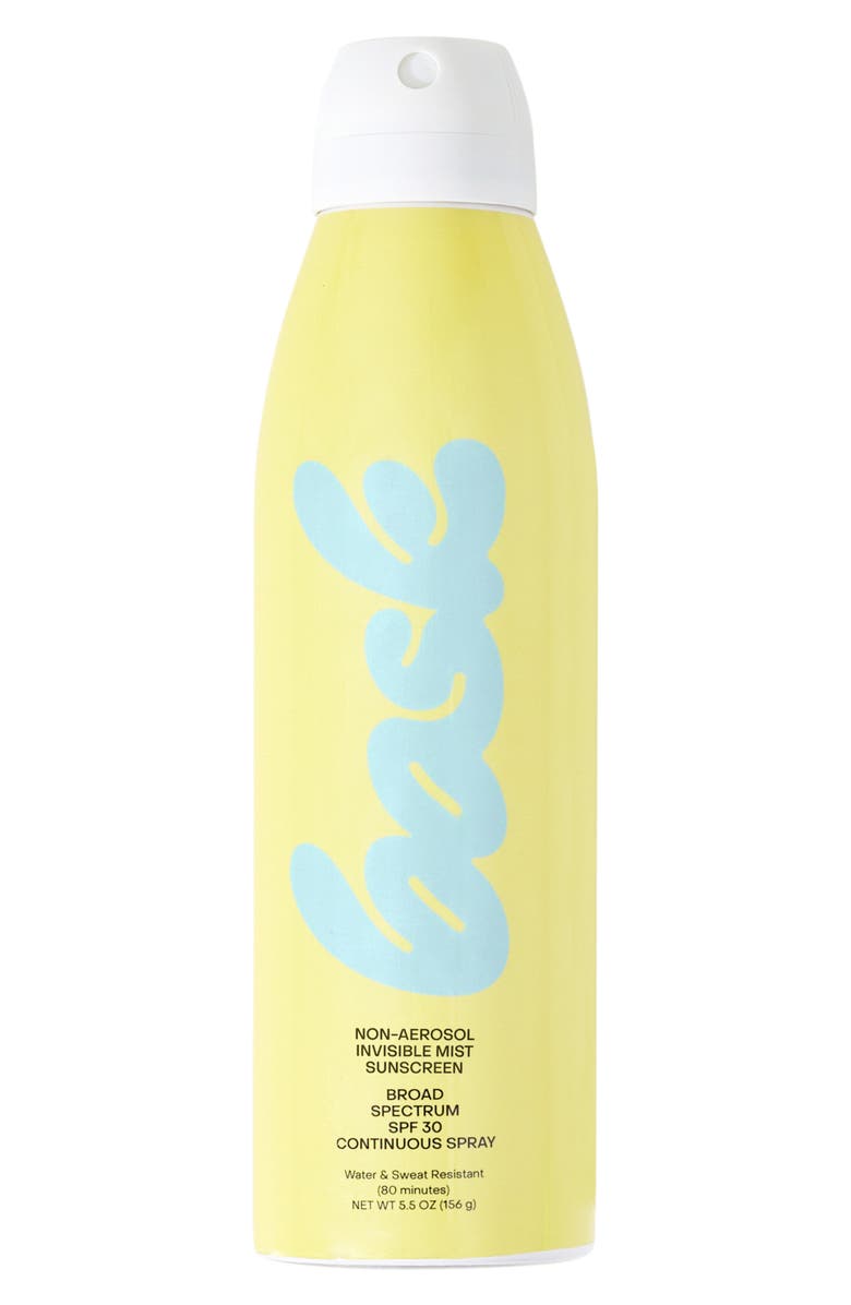 Bask Non-Aerosol Invisible Mist Sunscreen Broad Spectrum SPF 30 Continuous Spray, Main, color, 