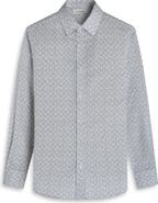 Bugatchi Julian Shaped Fit Geo Print Button-Up Shirt