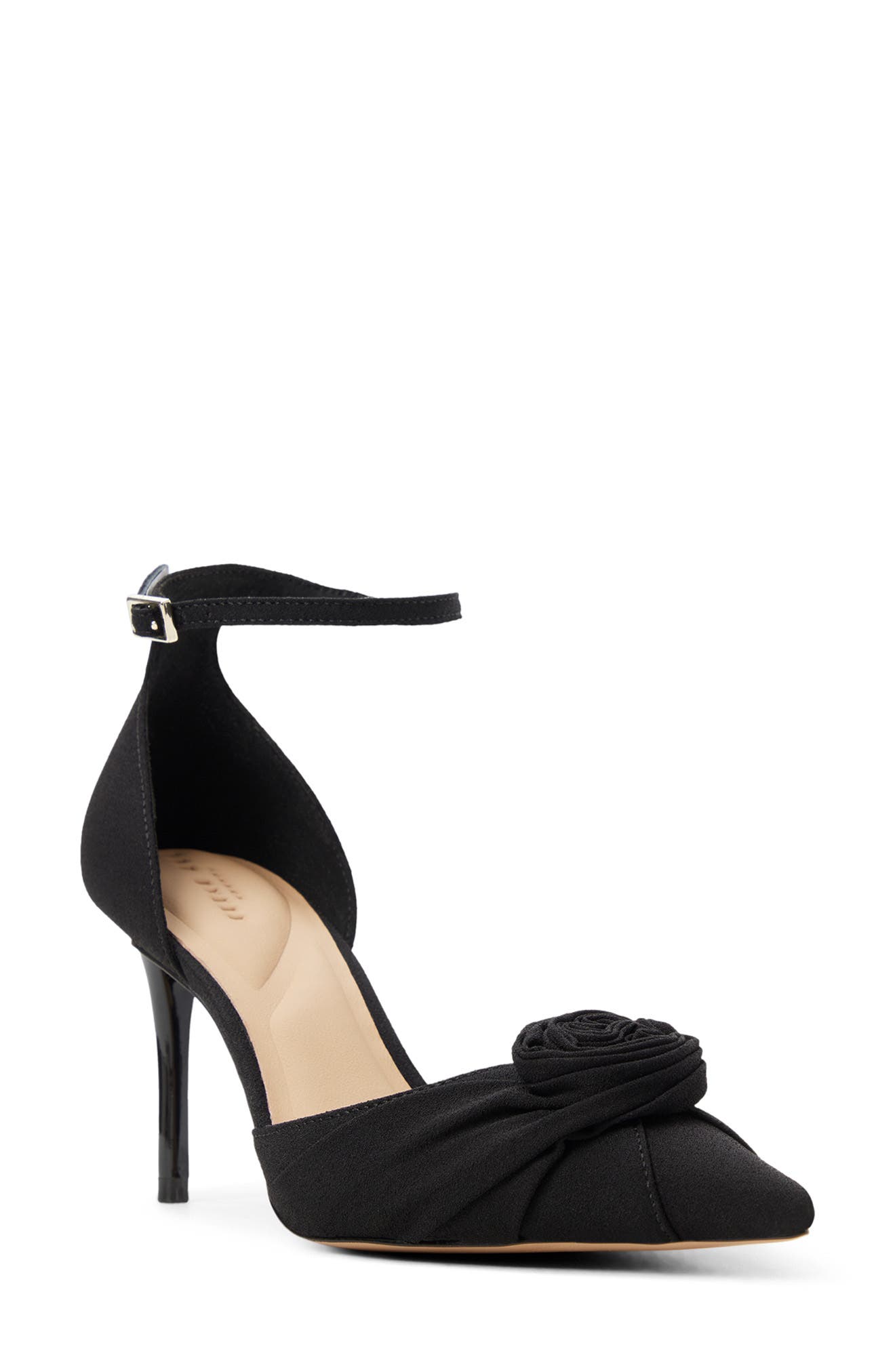 Grace Ankle Strap Pump, Main, color, BLACK