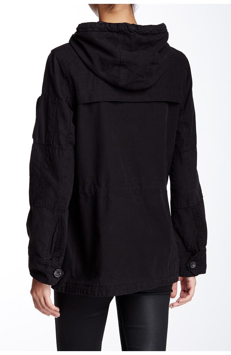Levi's<sup>®</sup> Hooded Military Jacket, Alternate, color, Black