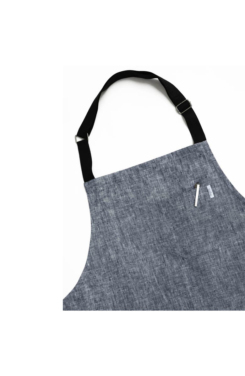 Solino Home Linen Linen Apron - Kitchen Linen, Alternate, color, Black