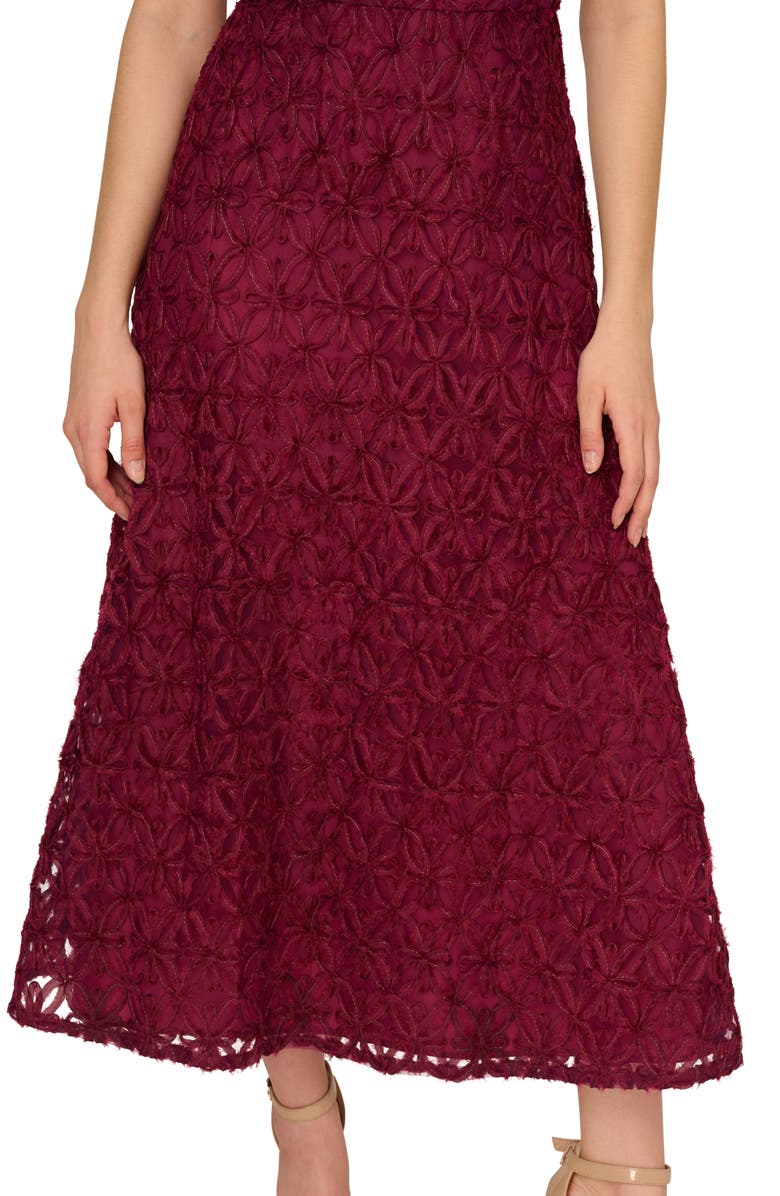 Adrianna Papell Soutache Embroidered Midi Fit & Flare Dress, Main, color, 