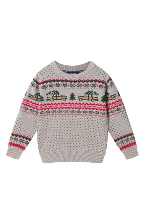 Kids' Fair Isle Cotton Sweater