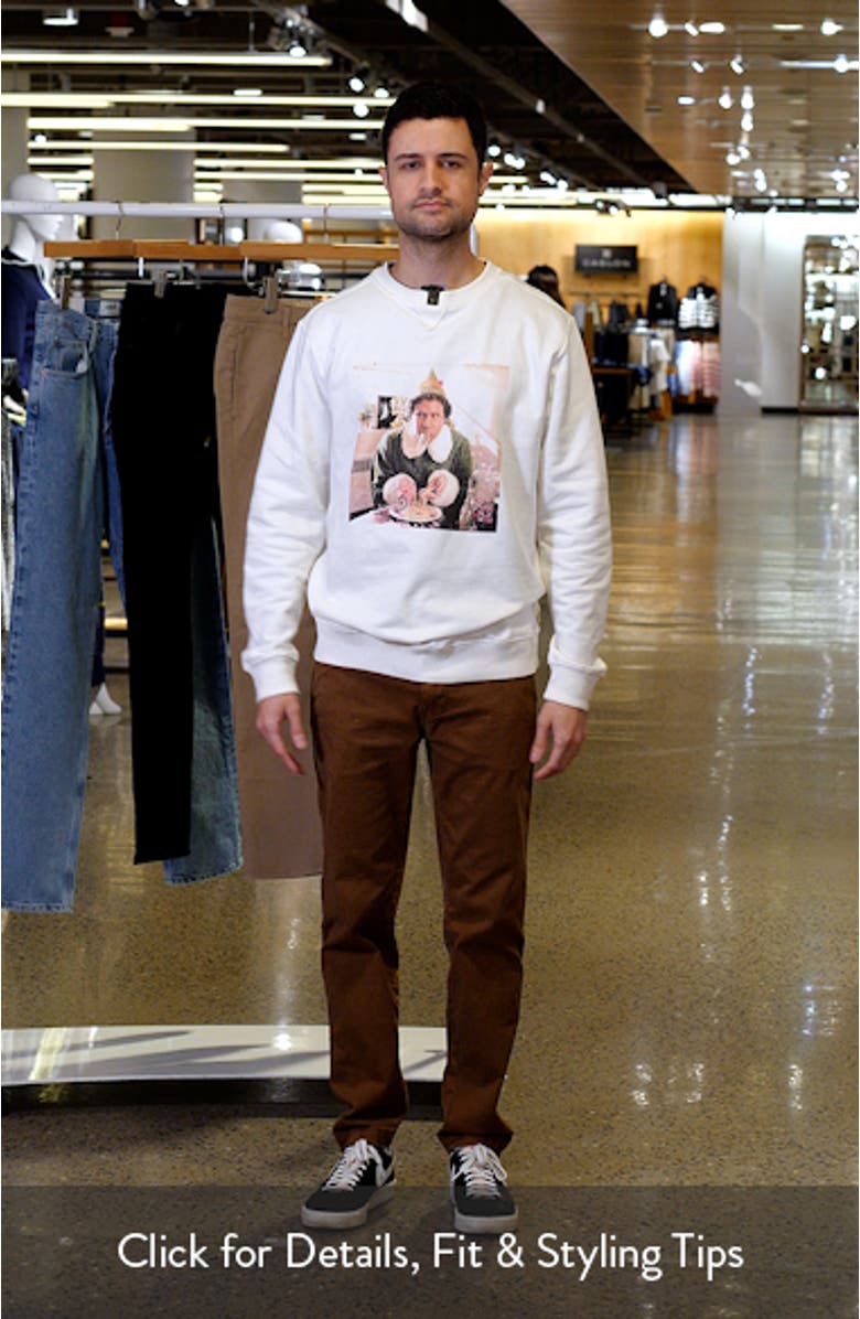 Elf Buddy's Dinner Graphic Sweatshirt, sales video thumbnail