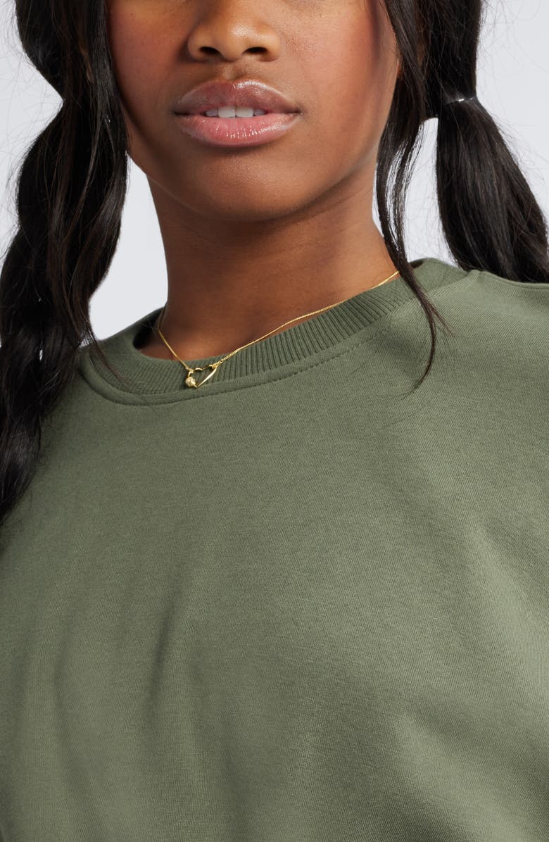 BP. Crop Sweatshirt, Alternate, color, Green Beetle