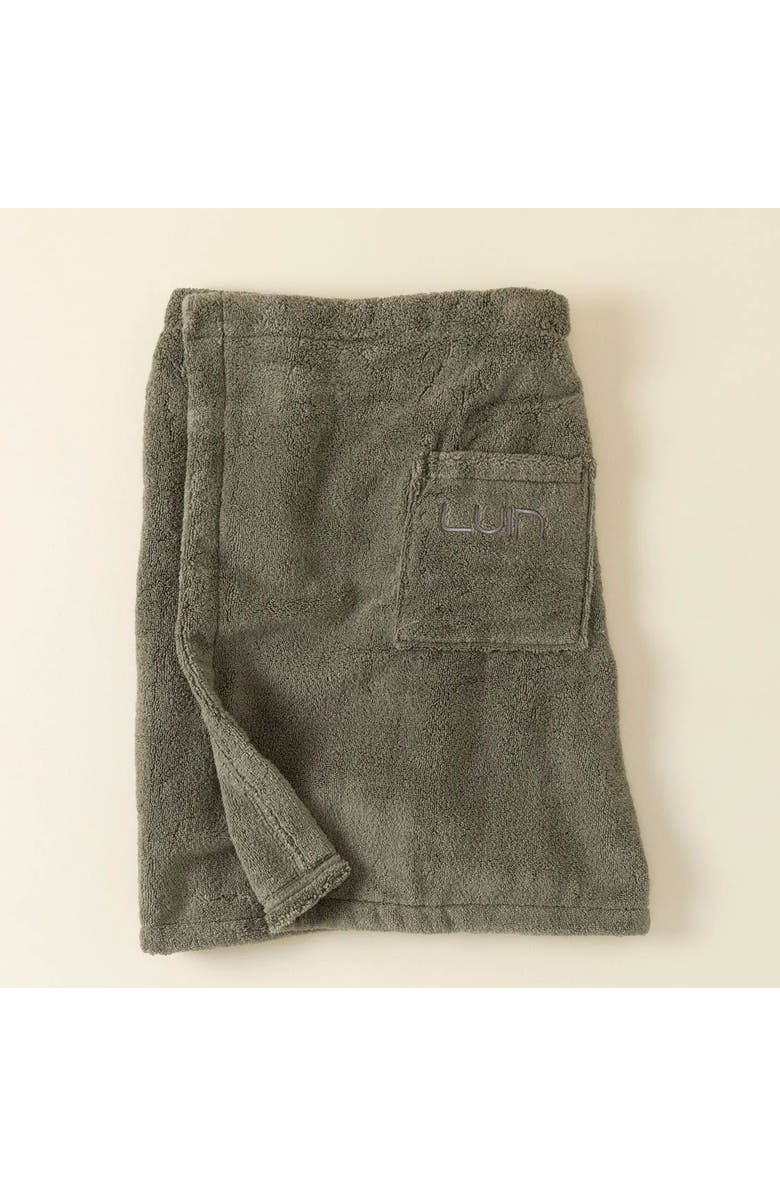 Uncommon Goods Turkish Cotton Men's Wrap Towel by Luin Living, Alternate, color, Granite