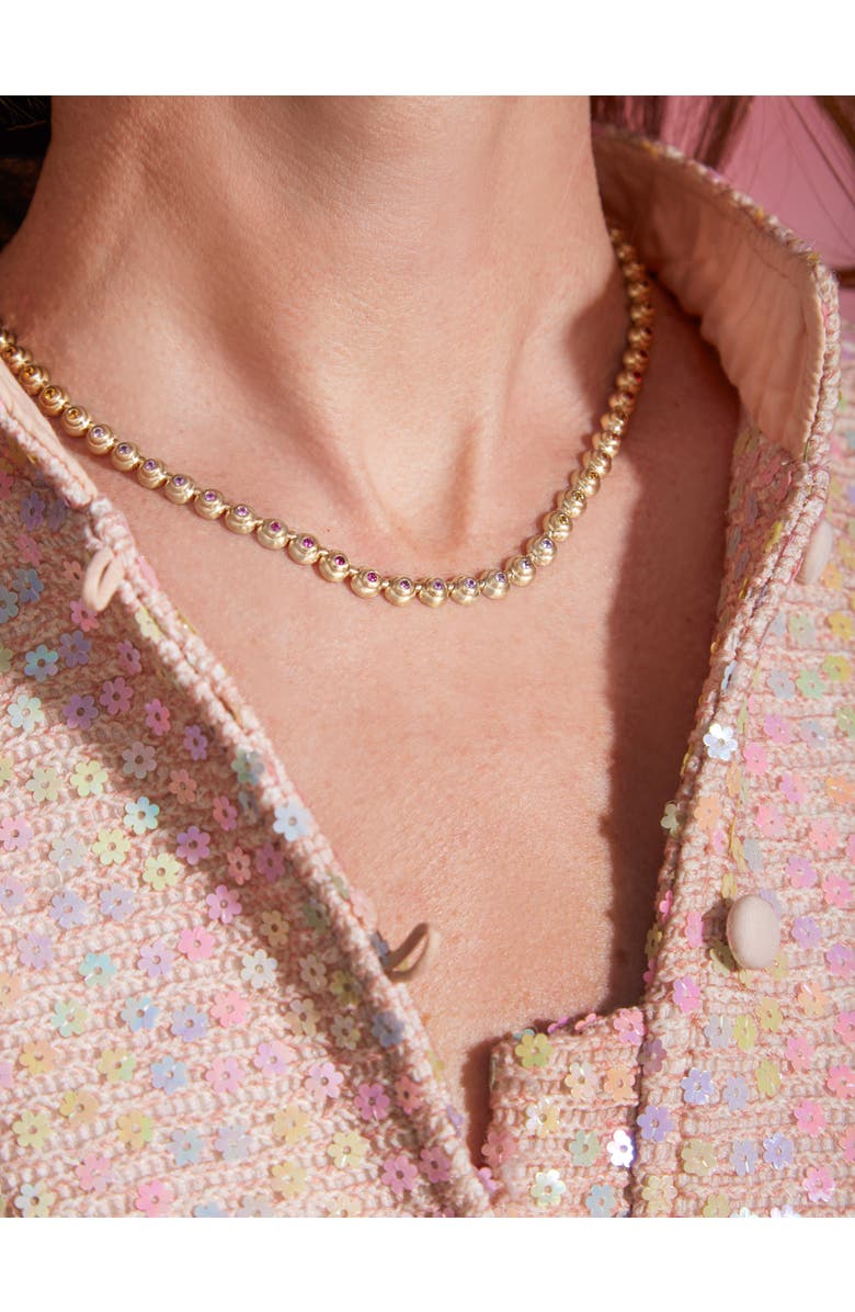 Campbell + Charlotte Evolve Link Necklace, Alternate, color, Sapphire-Gold