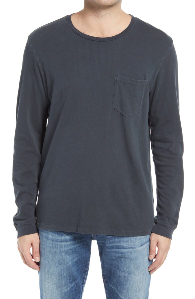 Outerknown Groovy Long Sleeve Men's Pocket T-Shirt, Main, color, 