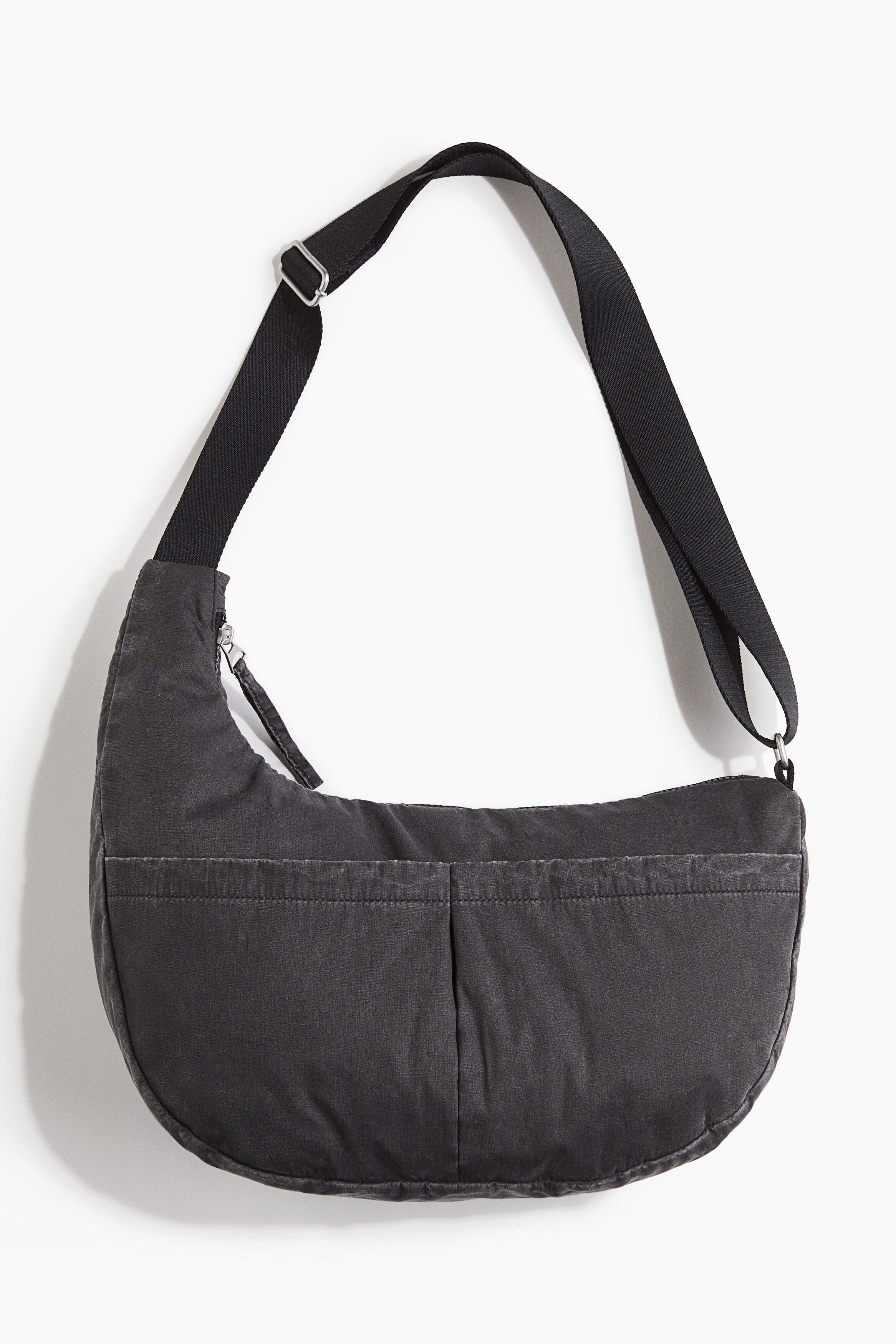 H&M Denim Crossbody Bag, Main, color, Dark Gray