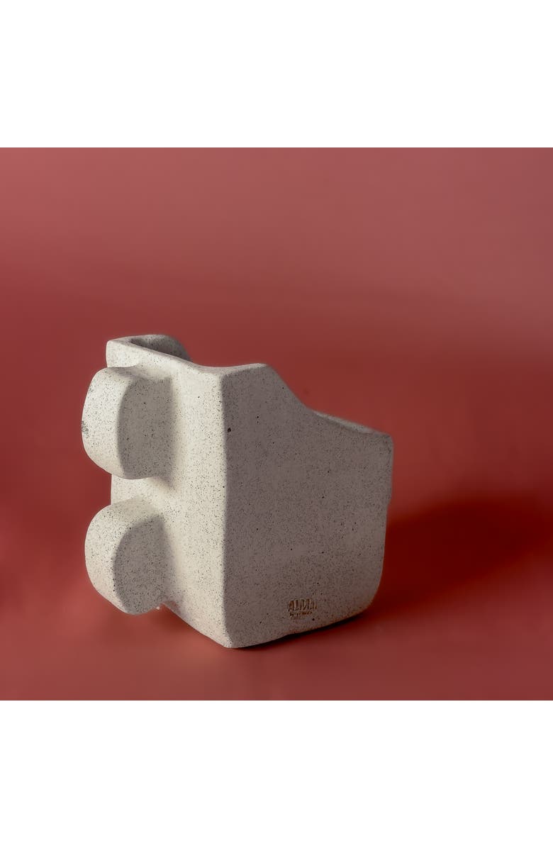 Alma Eyi Planter, Alternate, color, White