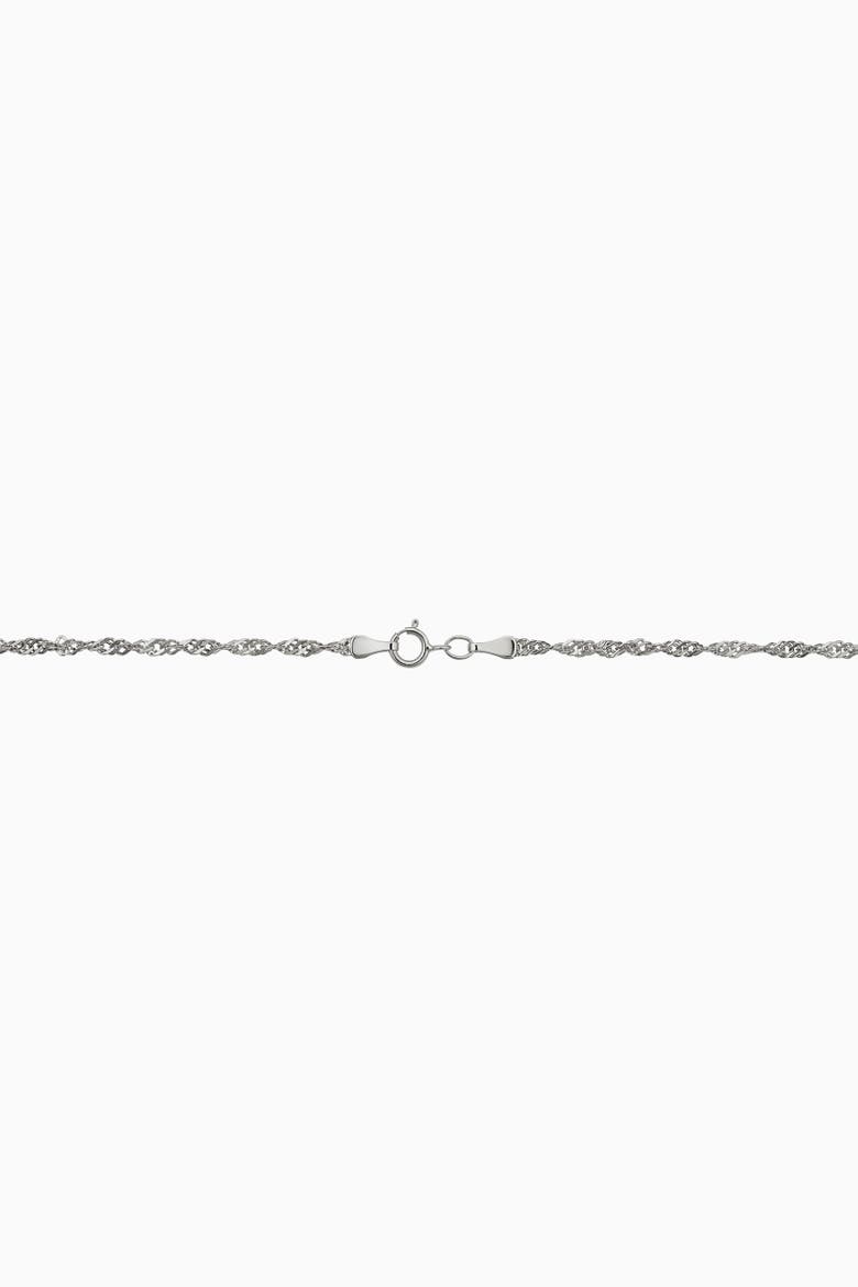 14K Gold Spirah Anklet, Alternate, color, White Gold