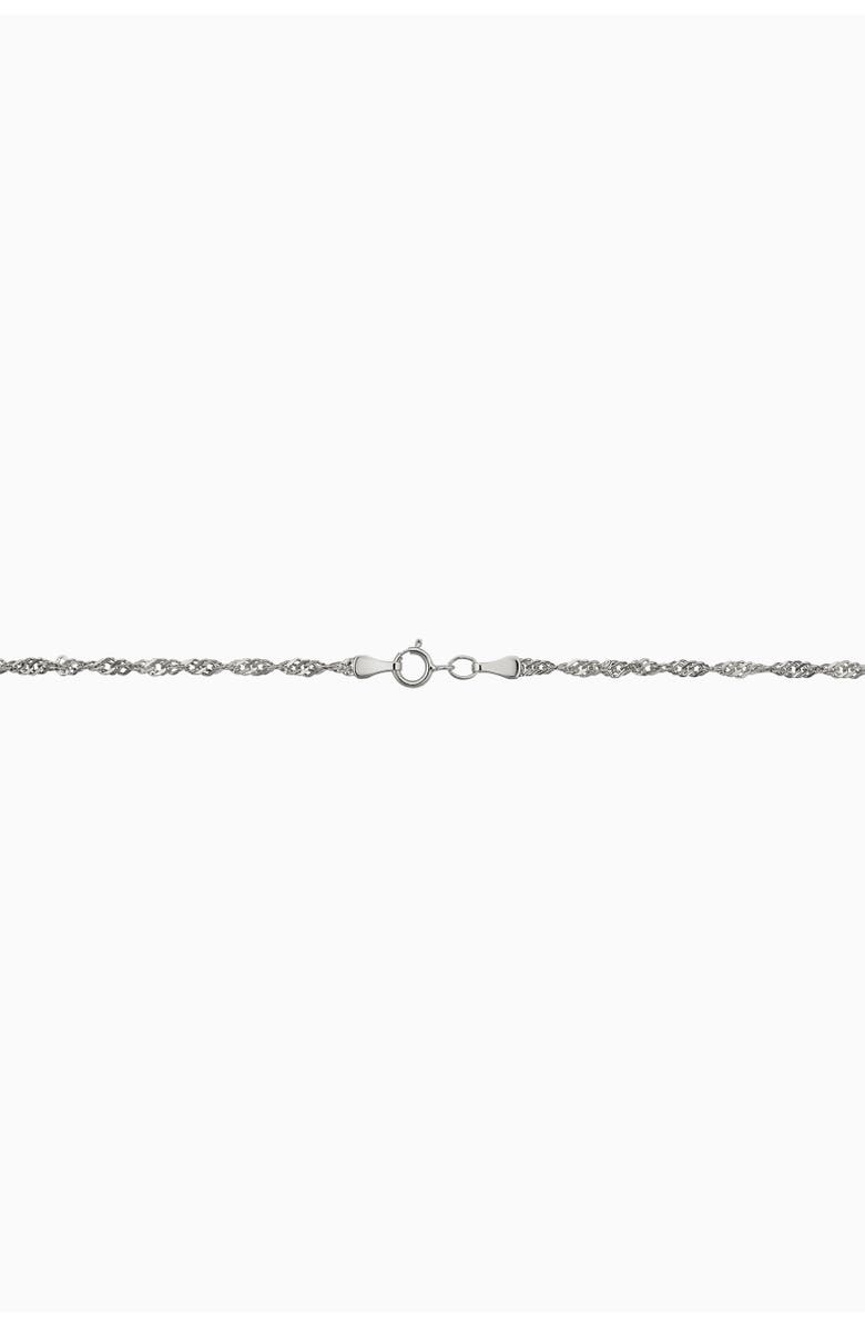 Oradina 14K Gold Spirah Anklet, Alternate, color, White Gold