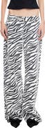 LIONESS Top Model Zebra Stripe Low Rise Baggy Jeans