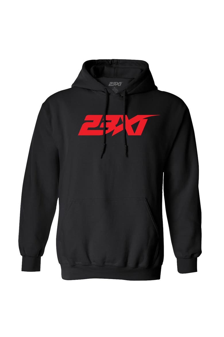 Men's  Black 23XI Racing Logo Pullover Hoodie, Alternate, color, Black