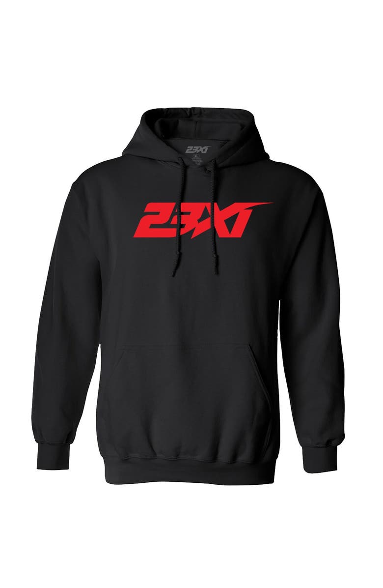 23XI Racing Men's  Black 23XI Racing Logo Pullover Hoodie, Alternate, color, 