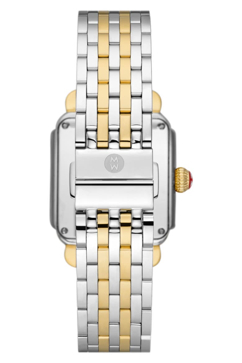 Deco Madison Diamond Two-Tone Bracelet Watch, 35mm, Alternate, color, TWO TONE