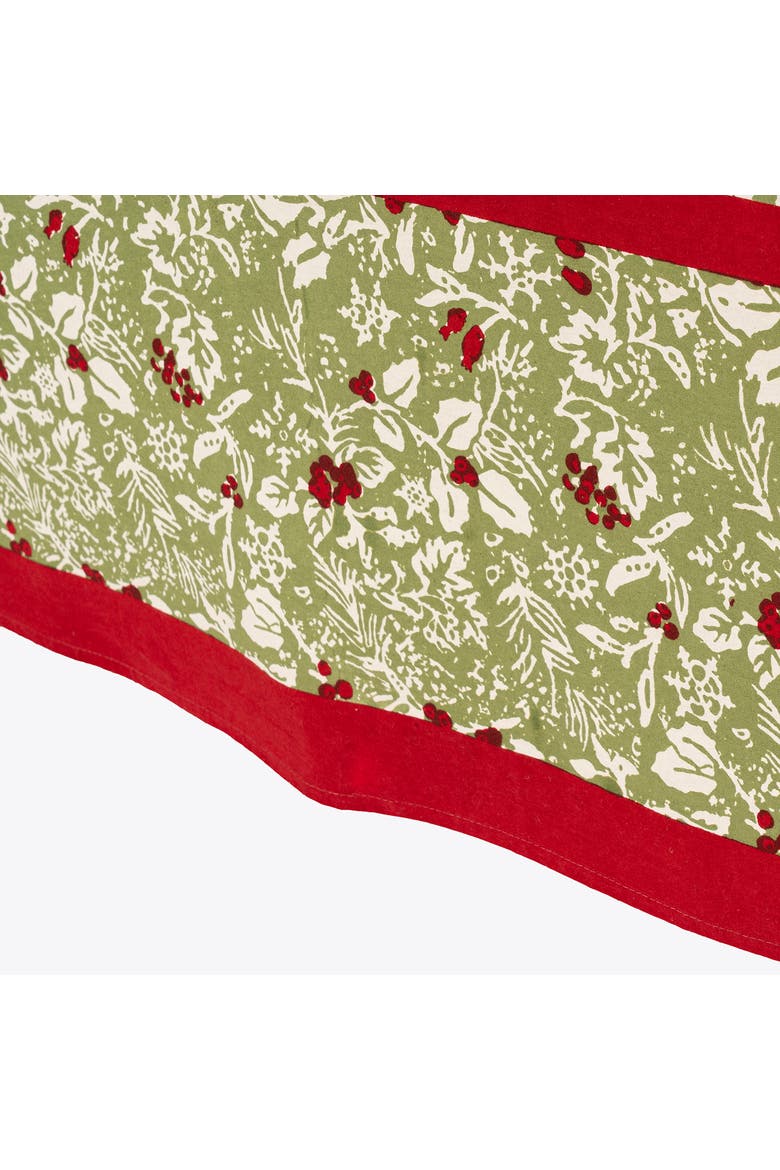 Baies de houx Tablecloth, Alternate, color, Red/Green 71" x 106"