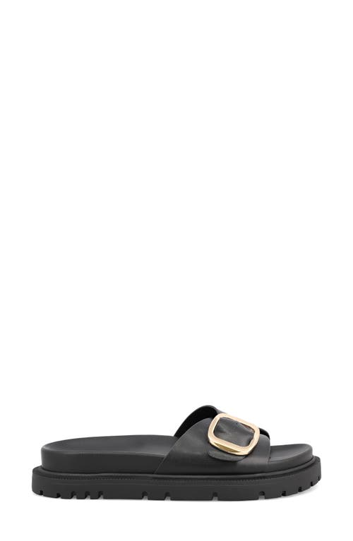 Mia Gya Platform Slide Sandal In Black