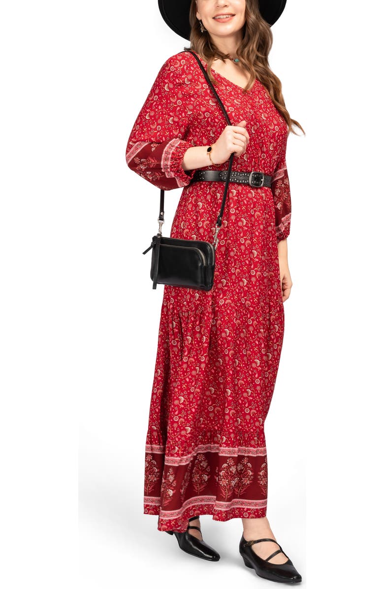 OLD TREND Dahlia Genuine Leather Compact Convertible Crossbody, Alternate, color, Black