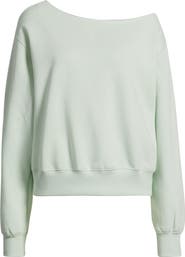 BP. Fleece Detail Off the Shoulder Sweatshirt