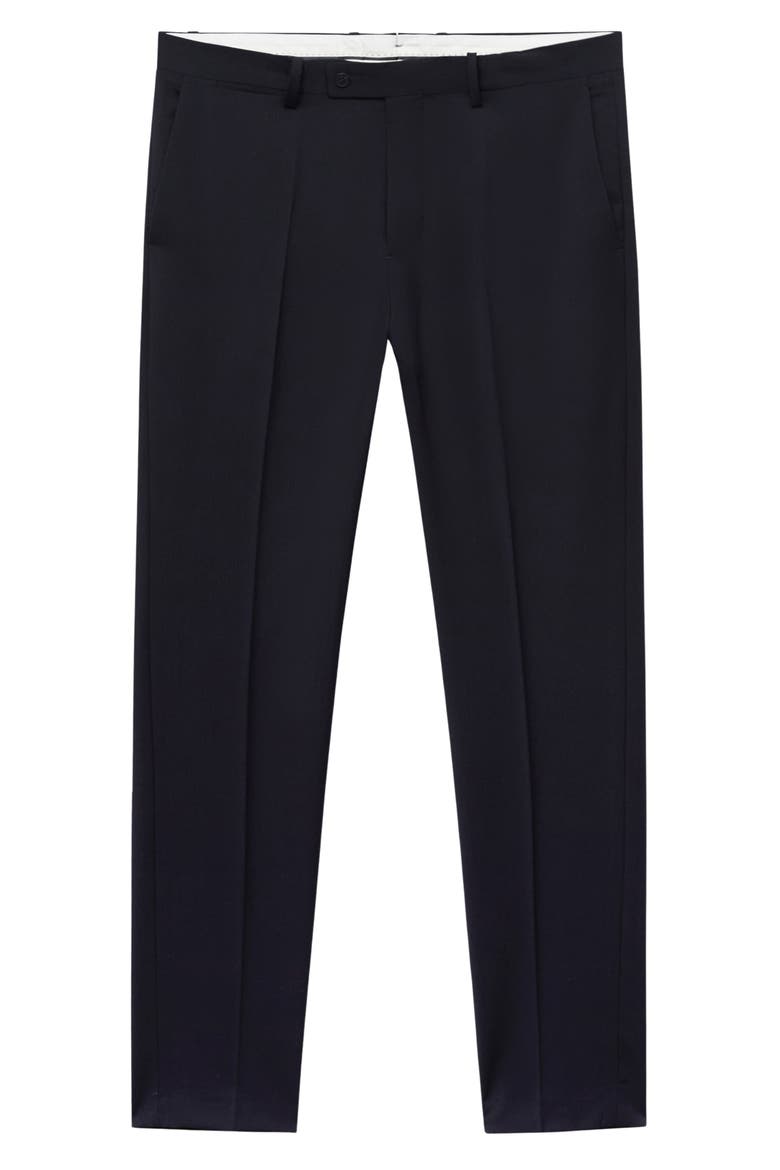 Turin Virgin Slim Fit Wool Pants, Alternate, color, NAVY