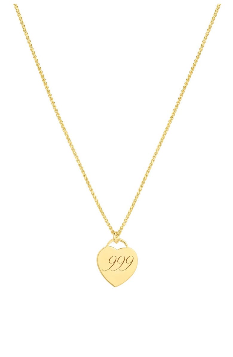Set & Stones Alice Angel Numbers Necklace, Main, color, Gold / 999