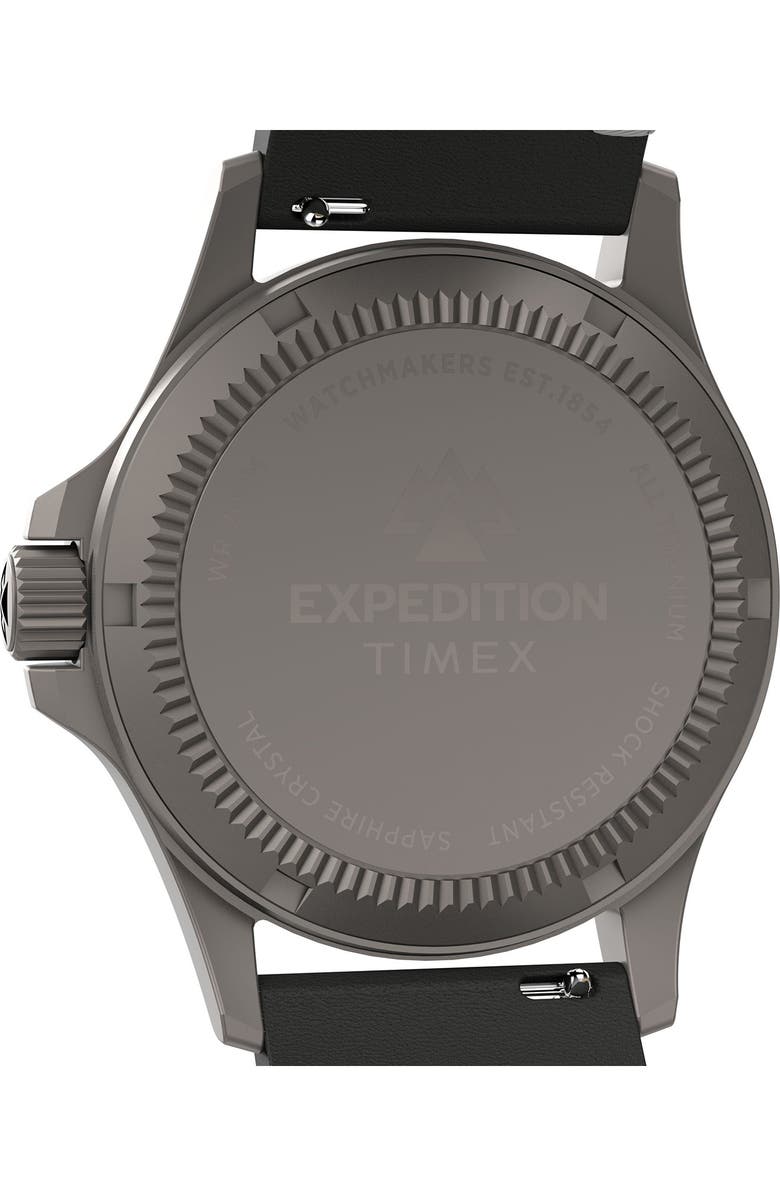 Timex<sup
®</sup
 Expedition Titanium Leather Strap Watch, 38mm, Alternate, color, 