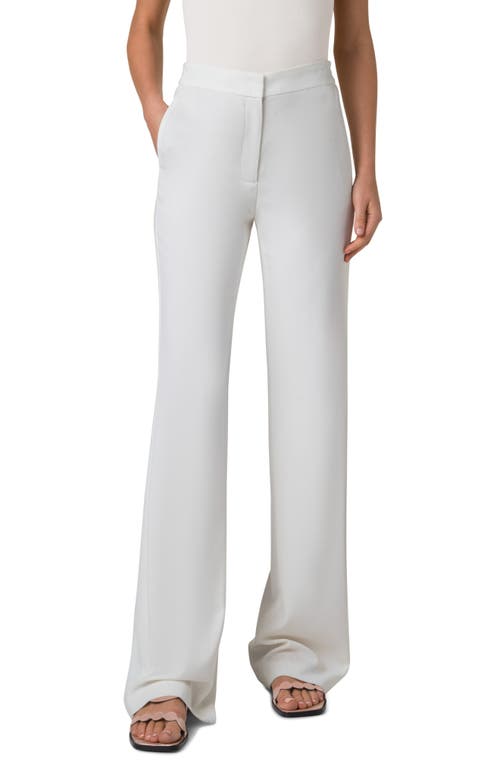 Akris Punto Chiara Wool Tricotine Wide-leg Ankle Pants In Cream