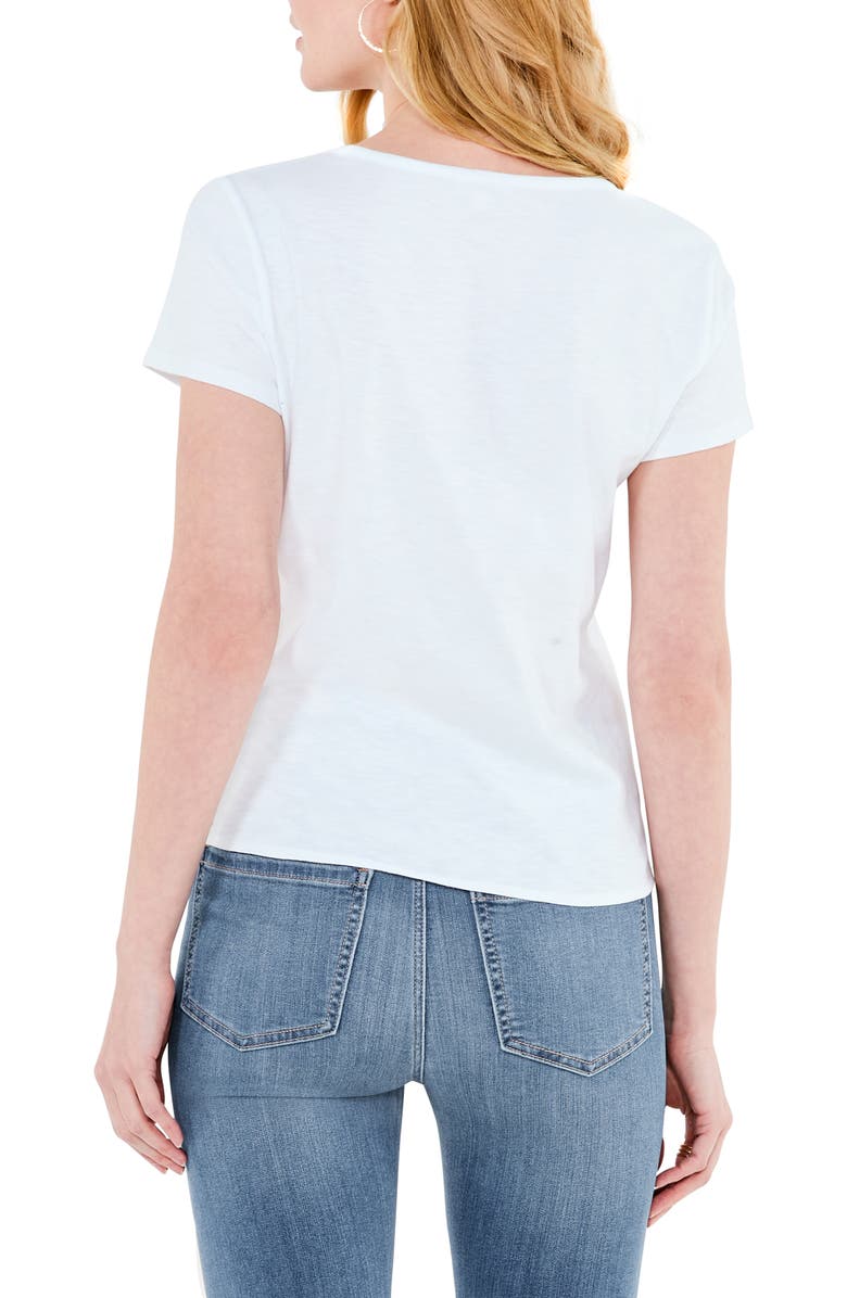 NIC+ZOE Tie Front Cotton T-Shirt, Alternate, color, 