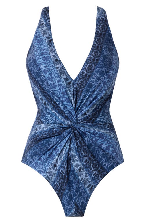 Magicsuit Via Roma Drew One Piece Swimsuit In Blue