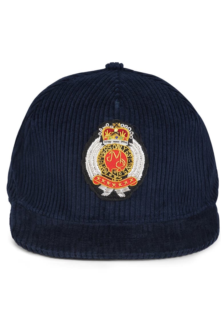 Corduroy Baseball Cap - Members Only Crest, Alternate, color, Navy