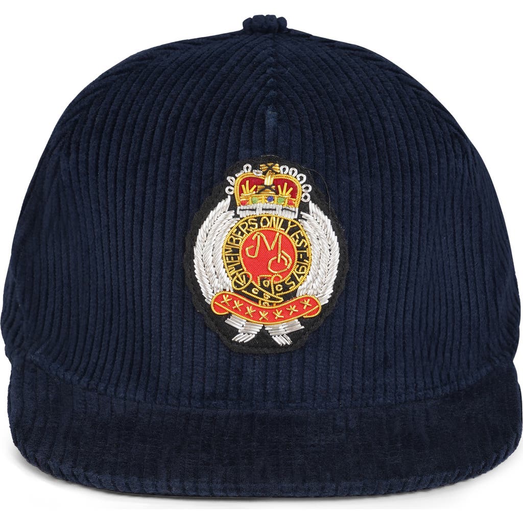 Members Only Corduroy Baseball Cap In Blue