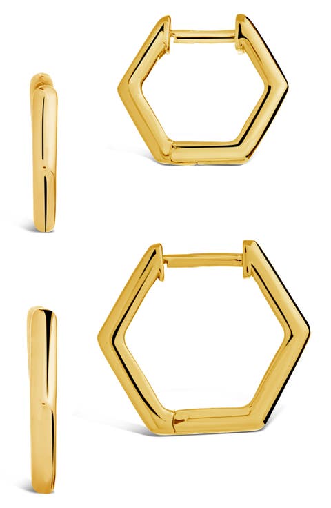 Emmy Set of 2 Geometric Hoop Earrings