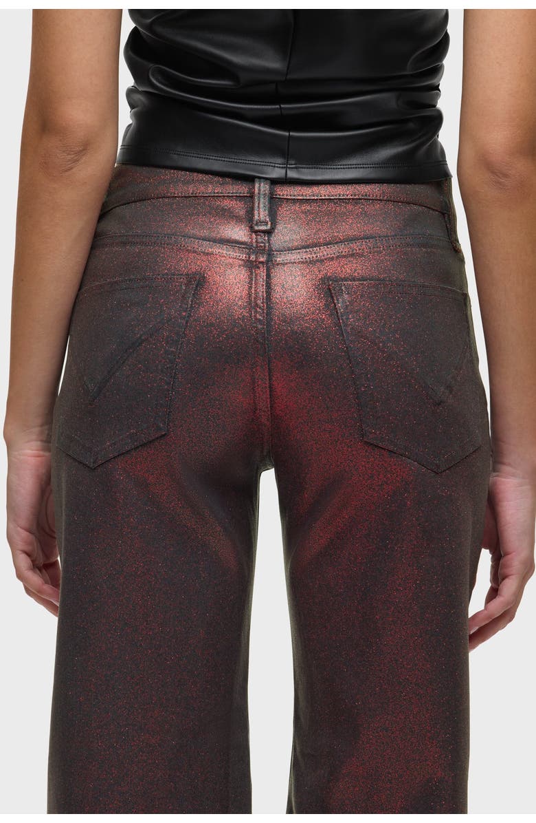 Hudson Jeans Rosie High-Rise Wide Leg Ankle, Alternate, color, Port Glitter Foil