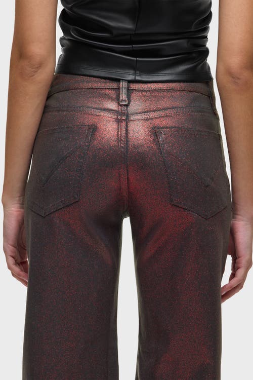 Hudson Jeans Rosie High-rise Wide Leg Ankle In Burgundy