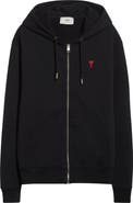 AMI PARIS Ami de Coeur Logo Embroidered Zip Hoodie