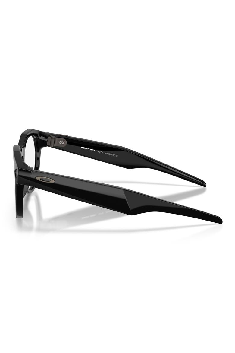 Gender Inclusive Meta HSTN 51mm Round Glasses, Alternate, color, BLACK / CLEAR