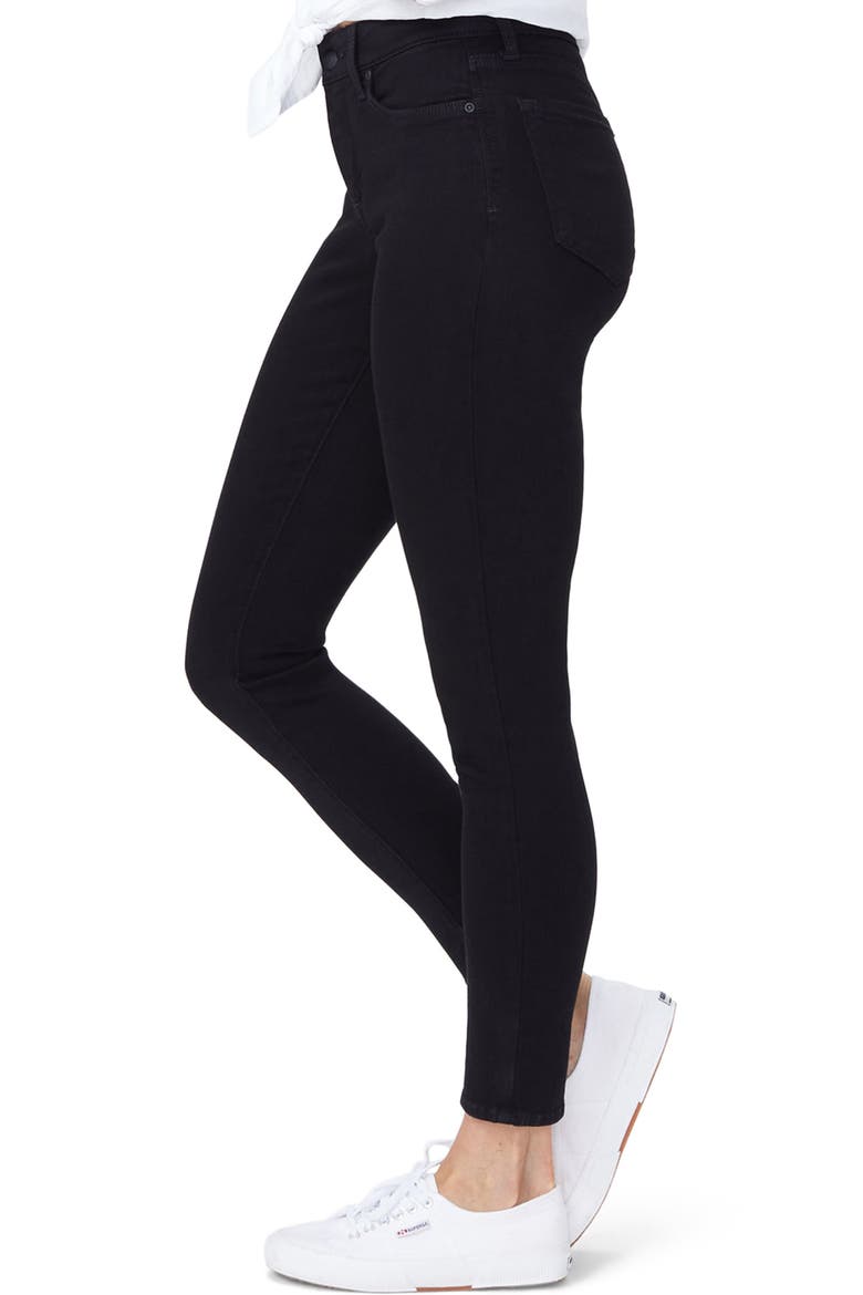 Ami Stretch Super Skinny Jeans, Alternate, color, BLACK