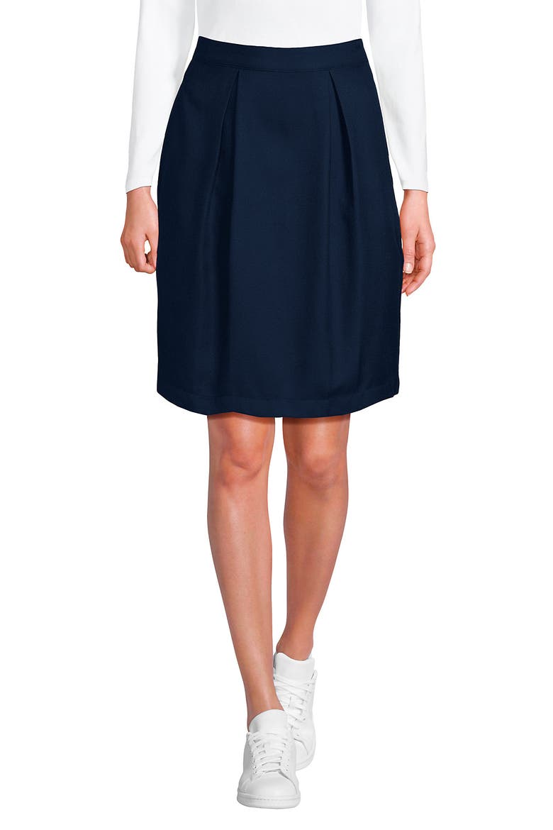 School Uniform  Solid Pleated Skort Top of Knee, Main, color, Academic Classic Navy