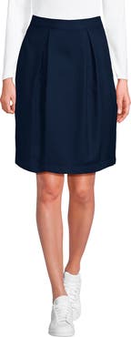 Lands' End School Uniform  Solid Pleated Skort Top of Knee