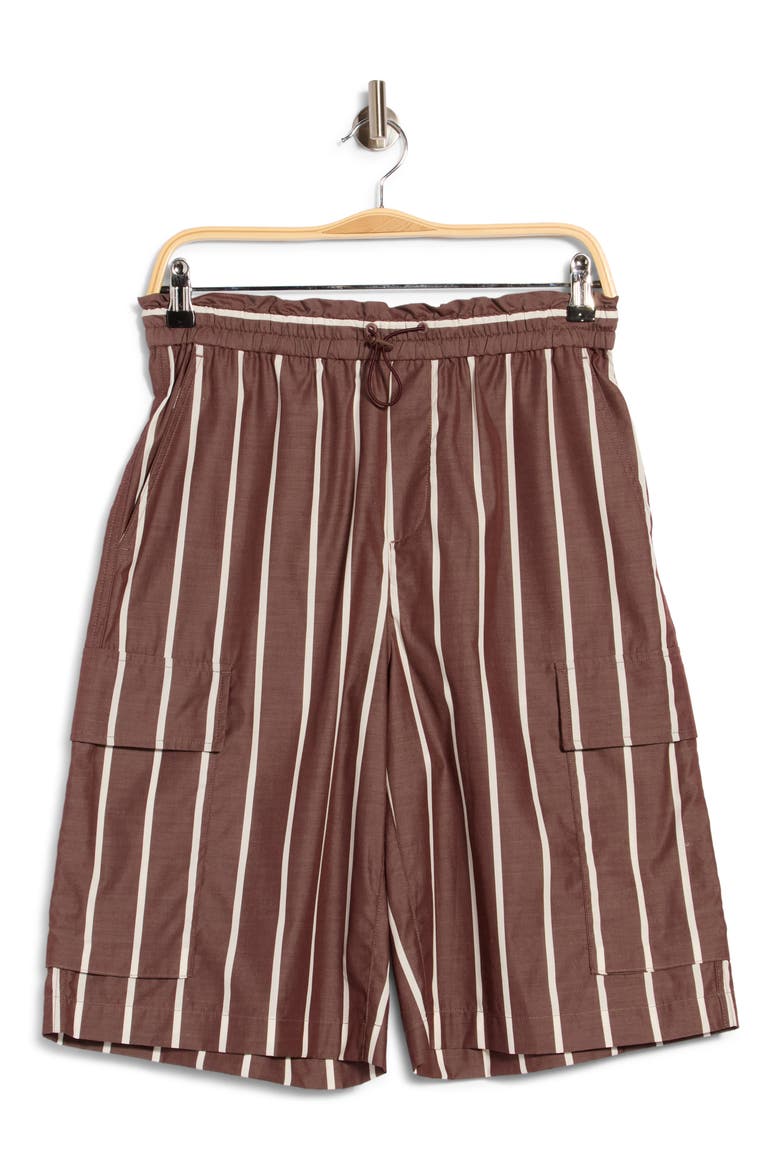 Victoria Stripe Shorts, Alternate, color, RUST WHITE STRIPE