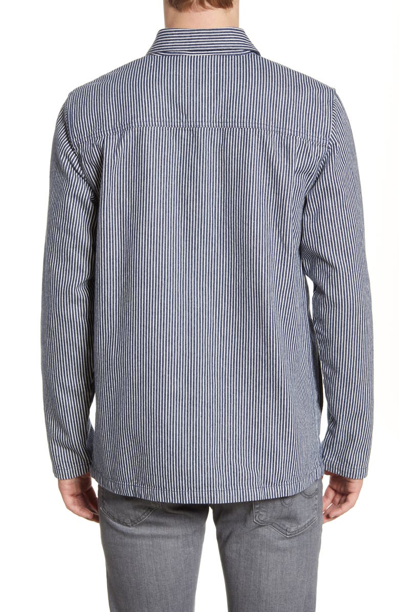 Vans Stripe Drill Denim Chore Coat, Alternate, color, 