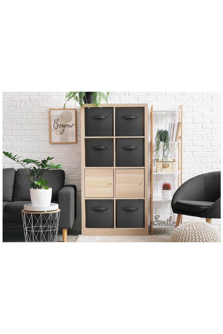 Collapsible Storage Cube, Alternate, color, BLACK