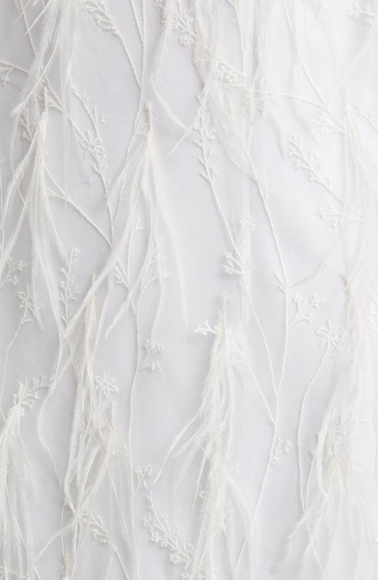 Milly Rana Feather Minidress, Alternate, color, White