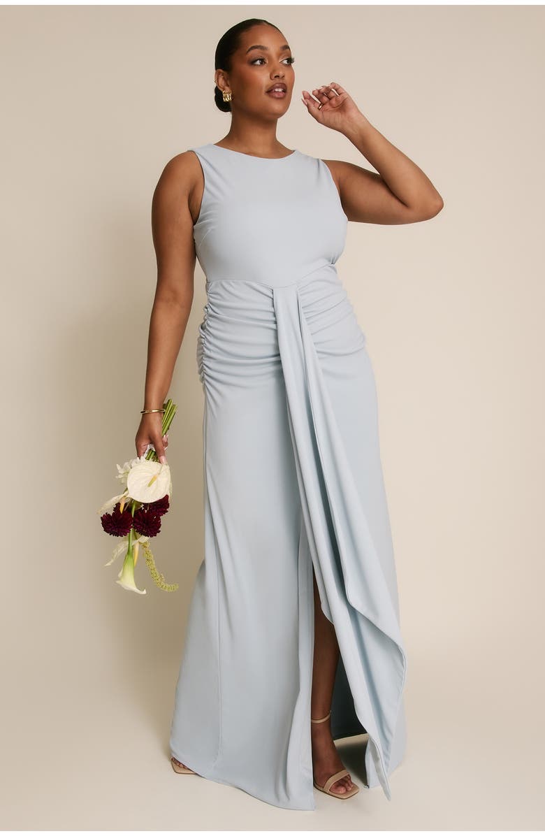 Six Stories Drape Gathered Sleeveless Stretch, Main, color, Pale Blue