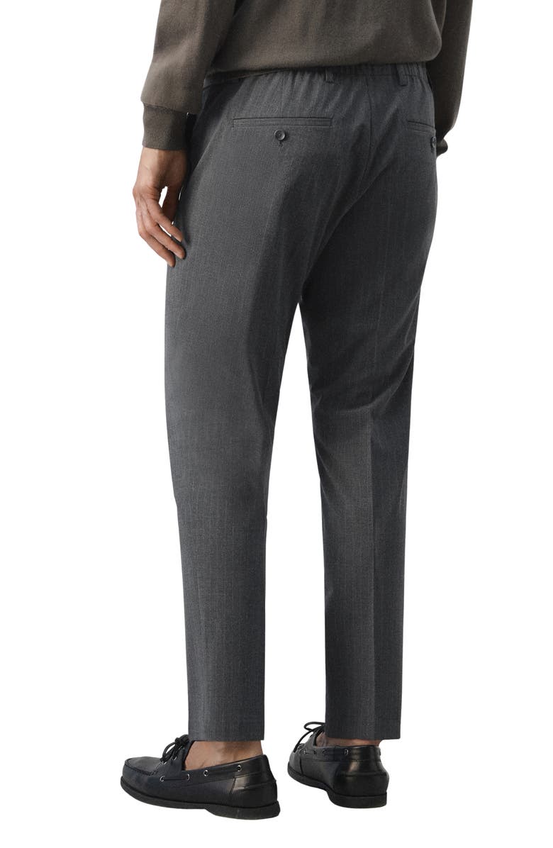 MANGO Slim Fit Pleat Front Pants, Alternate, color, Grey