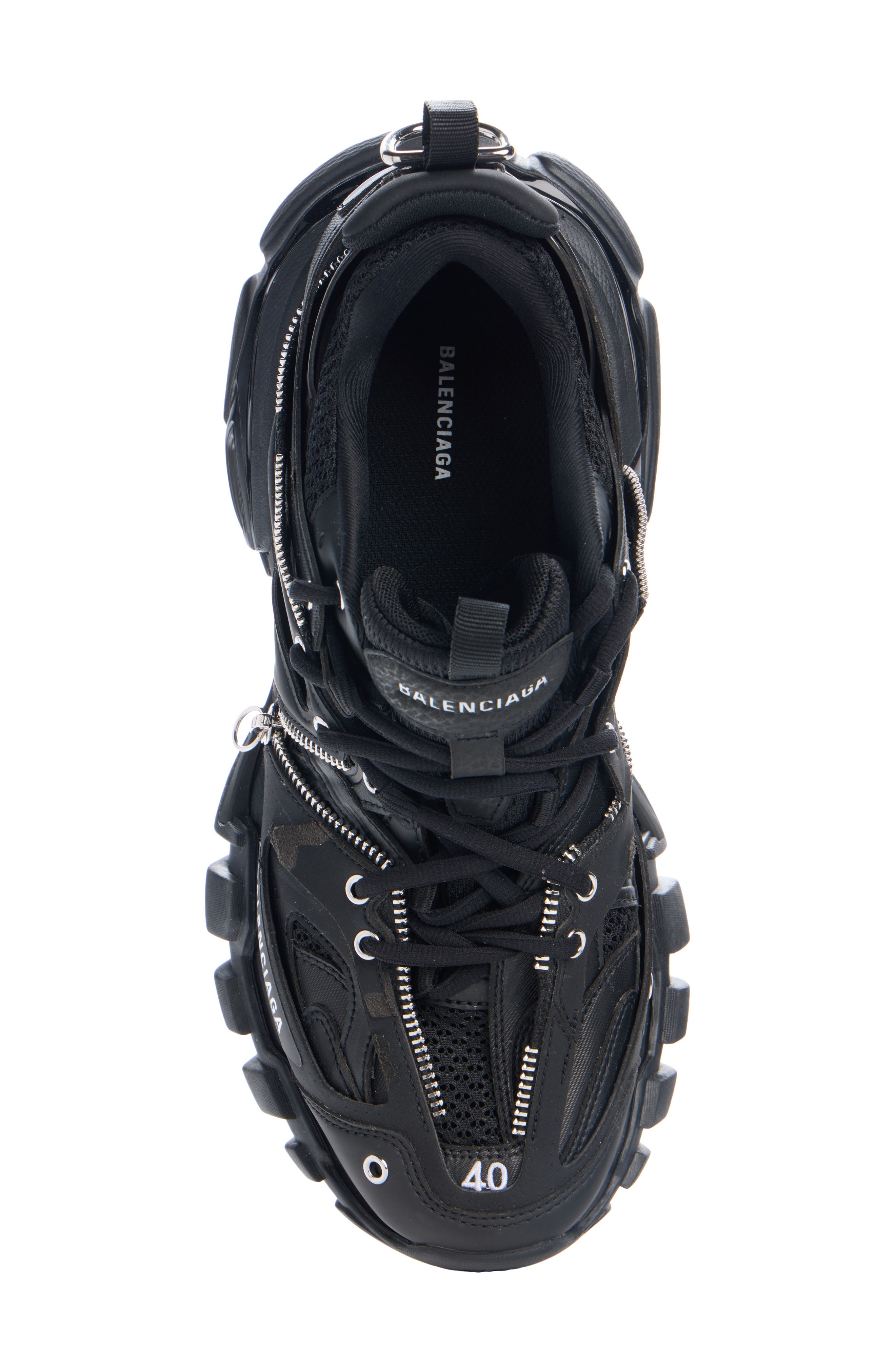 Track Zip Sneaker, Alternate, color, 1018 BLACK/ SILVER